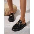 thumbnail image 1 of Women Tassel Decor Crocodile Embossed Flat Mules  Elegant Summer Flat Shoes, 1 of 6