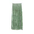 thumbnail image 1 of Women Tassel Long Skirts Tiered Layed Dress High Waisted Elastic Dresses Elegant Fringe Skirt, 1 of 4