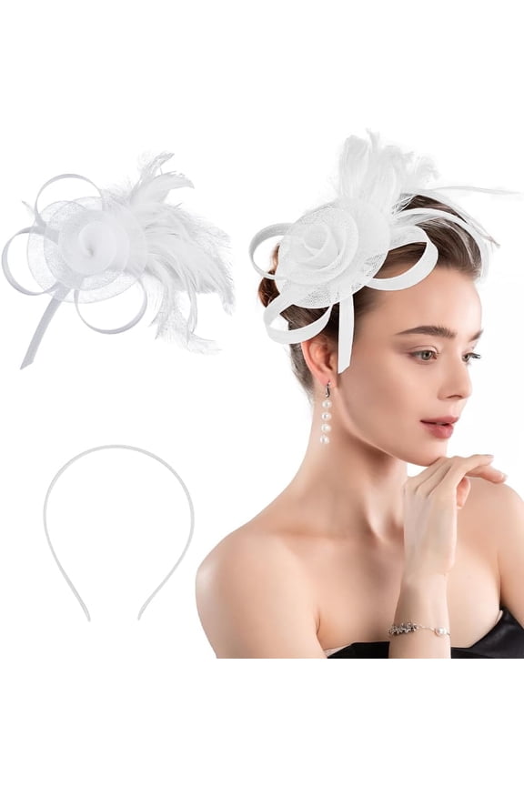 Women Tea Party Headband Hats for Women Wedding Church Headwear for DIY