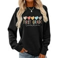 thumbnail image 1 of Women Teacher Sweatshirt First Grade Graphic Shirt Casual Loose Long Sleeve Crew Neck Top, 1 of 5