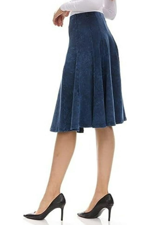 Women/Teen 29 Inches Stonewash Panel Skirt