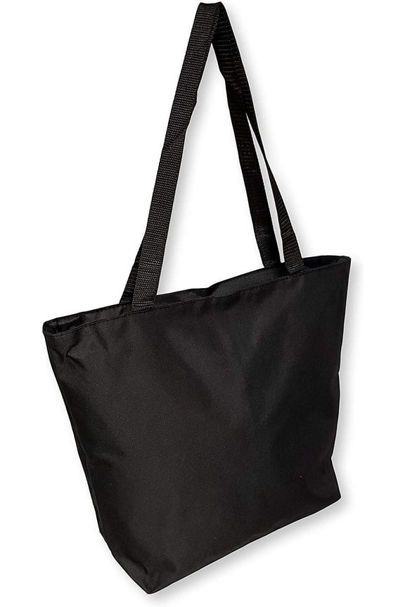 Women Teen Fashion Print Lined Top Zipper Tote Bag Handbag with Lined Interior - Can be Personalized Black Trim Pink Paisley