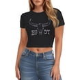 thumbnail image 1 of Women Tees Shirts Tops Western Graphic Cowboy Country Music Letter Cropped Fall Fashion Y2K Clothes 2025, 1 of 6
