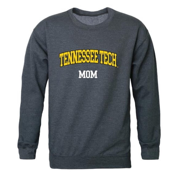 Women Tennessee Tech Golden Eagles Mom Crewneck Fleece, Heather Charcoal - Medium
