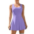 thumbnail image 1 of Charmo Womens Scallped Trim Tennise Dress Workout Athletic Golf Dresses with Shorts and Pockets, 1 of 1