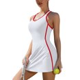 thumbnail image 1 of Women Tennis Dress with Built-in Bra and Pockets Shorts Racerback Athletic Dresses, 1 of 6