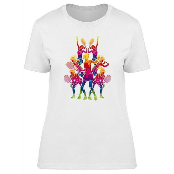 Women Tennis Players T-Shirt Women -Image by Shutterstock, Female Large