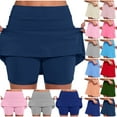 thumbnail image 1 of Women Tennis Skirts High Waisted Plus Size Skorts for Women, with Pockets Loose Fit Casual Running Tennis Butterfly Shorts, Size M, 1 of 7