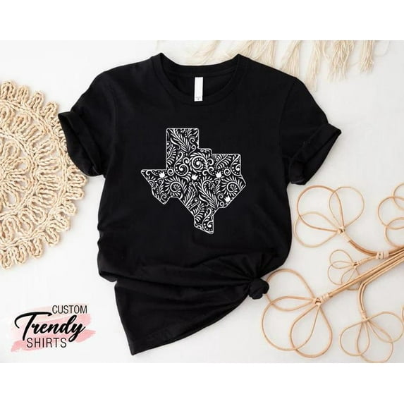 Women Texas Shirt, Texas Map Shirt, Texas Gifts for Women, Floral Texas Shirt, Home State Shirts, Texan Shirt Women, Texan Gift, Texas State TSHIRT All Size S-5XL