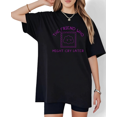 thumbnail image 1 of Women's funny "The Friend Who Might Cry Later" Graphic Breathable T Shirt Casual Cotton Short Sleeve Round Neck Top Black S-5XL, 1 of 5