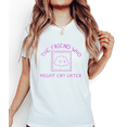 thumbnail image 1 of Women The Friend Who Might Cry Later Graphic Crew Neck Printed Cotton T Shirt Playful Friend Tee White S-5XL, 1 of 4