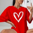 thumbnail image 1 of Women The One Who Loves Valentine's Day Oversized T-Shirt, 1 of 2