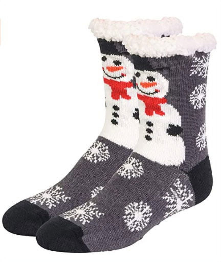Women Thermal Christmas Non-Skid Slipper Socks Soft and Fuzzy - Walmart.com