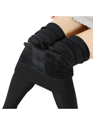 25 Thick High Waist Black Tummy Control Thermal Warm Velvet Pants Fleece  Lined Winter Four-way Sweat-wicking Stretch Leggings - AliExpress