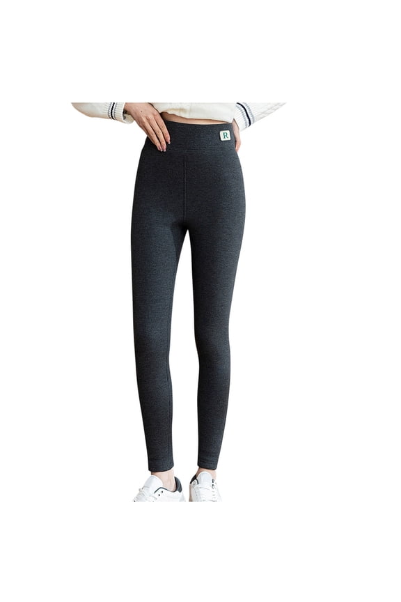 Women Thermal Leggings Casual Warm Flannel Lining Yoga Pants Tights Tummy Control High Waisted Leggings Workout Running Yoga Pants