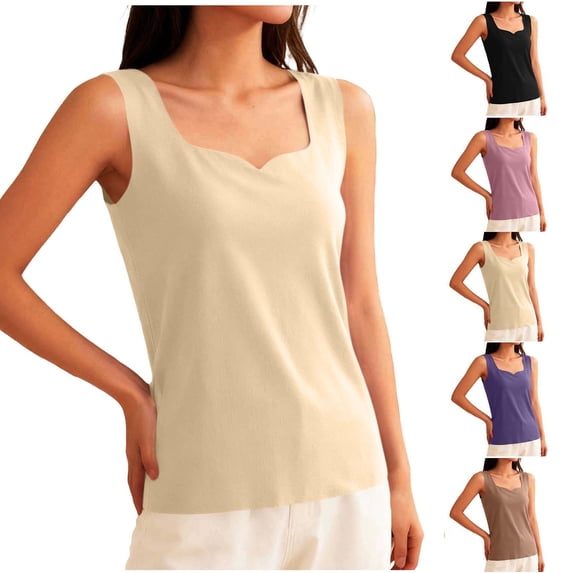 Women Thermal Sleeveless Camisole Built-in Bra Fleece Lined Warm V Neck Tank Top Solid Color Stretchy Slim Fit Winter Layering Underwear Vest