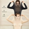 thumbnail image 1 of Women Thermal Tops Round Neck Long Sleeve Slim Fit Bottoming Tops Solid Color High Elastic Thermal Underwear, 1 of 8