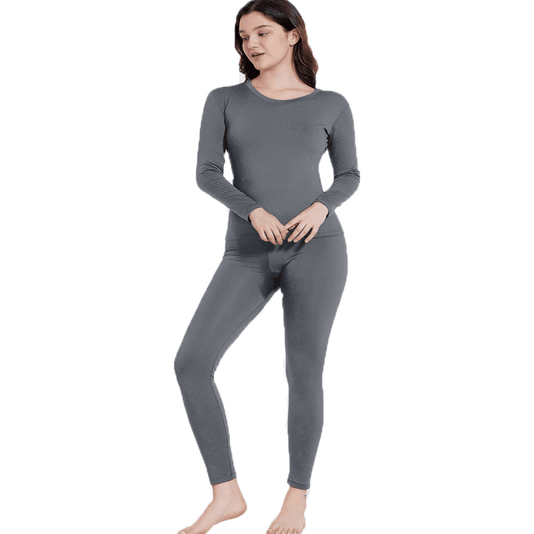Women Thermal Underwear Set Long Johns with Fleece Lined, Base
