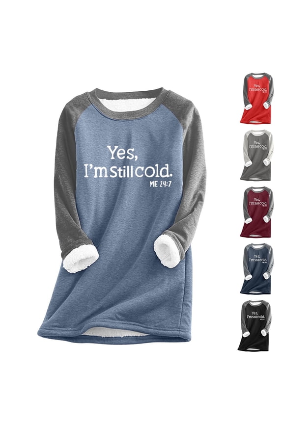 Women Thick Fleece Thermal Sweatshirt Pullover Hoodie Long Sleeve Round Neck Keep Warm Leopard Patchwork Loose Fit Casual Winter Tops Gift for Her | CSEONE,Black L