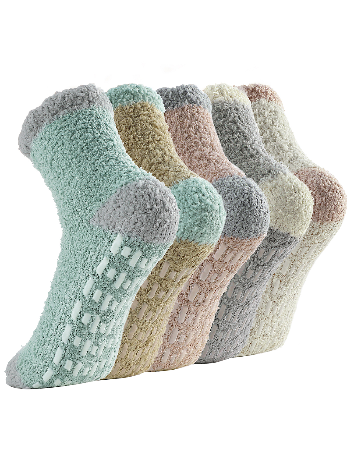 Women Thick Fuzzy AntiSlip Slipper Socks Winter Warm Socks Fluffy Cozy