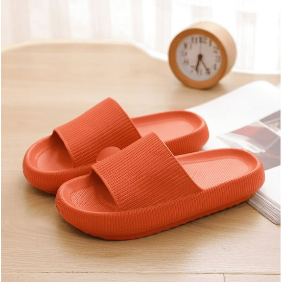 Women Thick Platform Cloud Slippers Indoor Home Eva Soft Sole Pillow Slides Sandals Woman Non Slip Beach Flip Flops