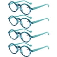 thumbnail image 1 of Women Thick Retro Small Round Blue Reading Glasses Fashion Trendy Personalized Presbyopic Glasses Plastic Readers +2.50, 1 of 4