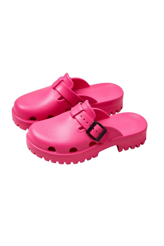 Women Thick Sole Closed Toe Slide Sandals Comfort Non Slip Casual Outdoor Clog Shoes