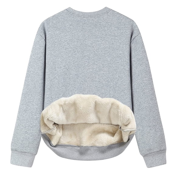 Women Thick Sweatshirt Lined Winter Velvet Warm O-neck Long Sleeve Underwear Tops Blouse Figs Jacket Women Warm Womens Sweaters Zipper Jacket Women Ling Coat plus Size Maternity Jacket Fitted Fall
