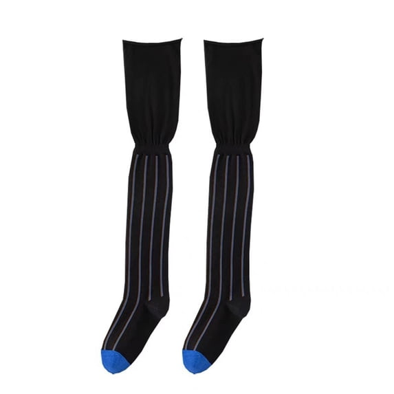 Women Thigh High Socks Vertical Stripe Print Stockings over Knee Socks