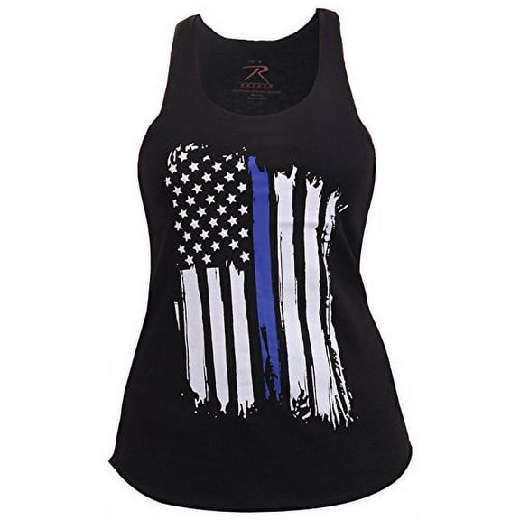 Rothco 17464 Women Thin Blue Line Flag Racerback Tank Top - 2XL