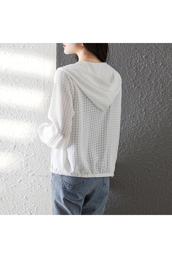 Women Thin Coat Sun Summer Chiffon Lightweight Zip Sunscreen Shirt For Daily Wear Coat Trench Anorak plus Size Jacket Long Belted Winter Coats for Women Ski Tops Women Winter Coat plus Size Women 3x