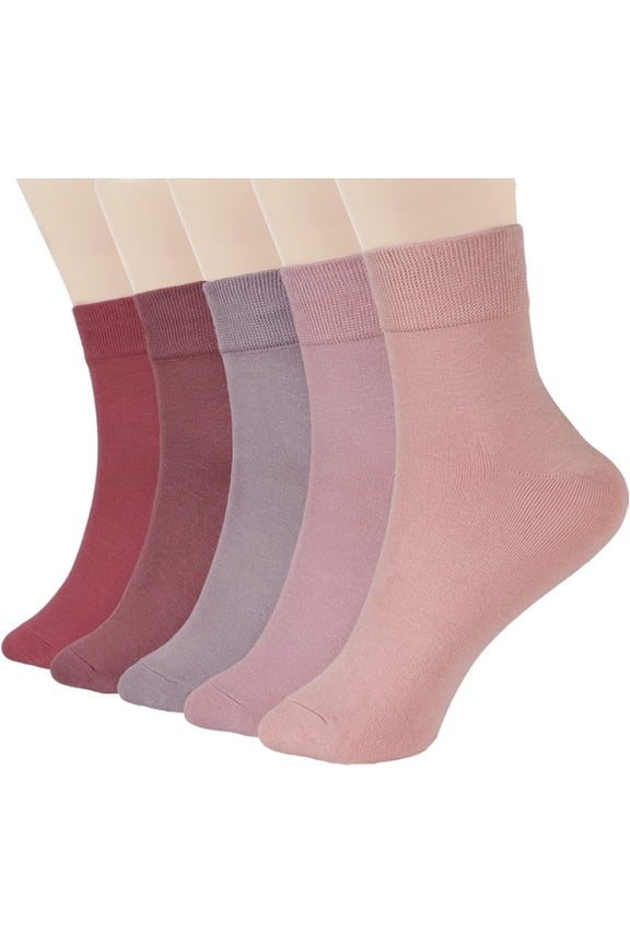 Women Thin Cotton Socks, Soft Cotton Bootie Socks Women Above Ankle Crew Socks 5-10 Pairs