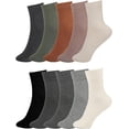 thumbnail image 1 of Women Thin Cotton Socks, Soft Cotton Bootie Socks Women Above Ankle Crew Socks 5-10 Pairs, 1 of 6