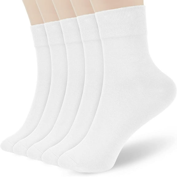 Women Thin Cotton Socks, Soft Cotton Bootie Socks Women Above Ankle Crew Socks 5-10 Pairs