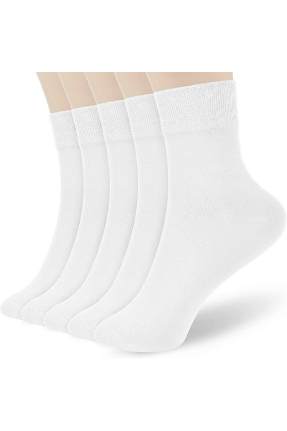 Women Thin Cotton Socks, Soft Cotton Bootie Socks Women Above Ankle Crew Socks 5-10 Pairs