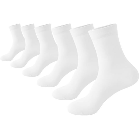 Women Thin Cotton Socks, Soft Cotton Bootie Socks Women Above Ankle Crew Socks 6 Pairs size 6-11