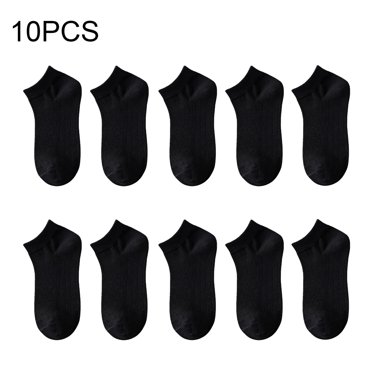All Top Bargains 12 Pairs Womens Black Ankle Socks, Low Cut, Size 9-11