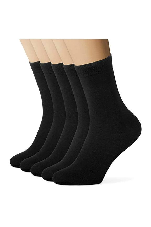 Women Thin Cotton Socks Soft Cozy Socks Solid Color Basic Ankle Crew Socks for Men Women 5 Pairs
