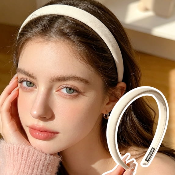 Women Thin Headband Anti-Slip Design Plaid Pattern Elastic Fit Hair ...