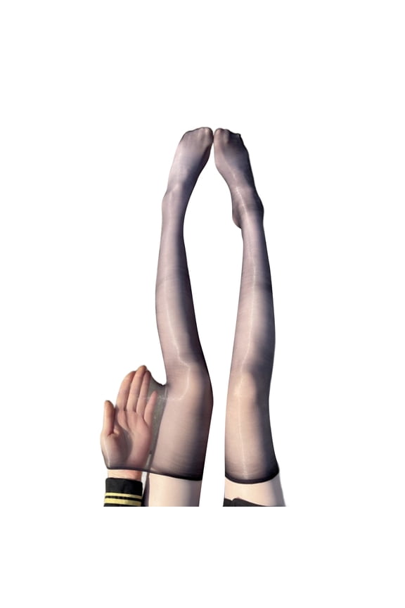 Women Thin Shimmery Glossy Thigh High Stockings Oil Shining Silk Sheer Over Knee Long Socks Nightclub Lingeries Hosiery