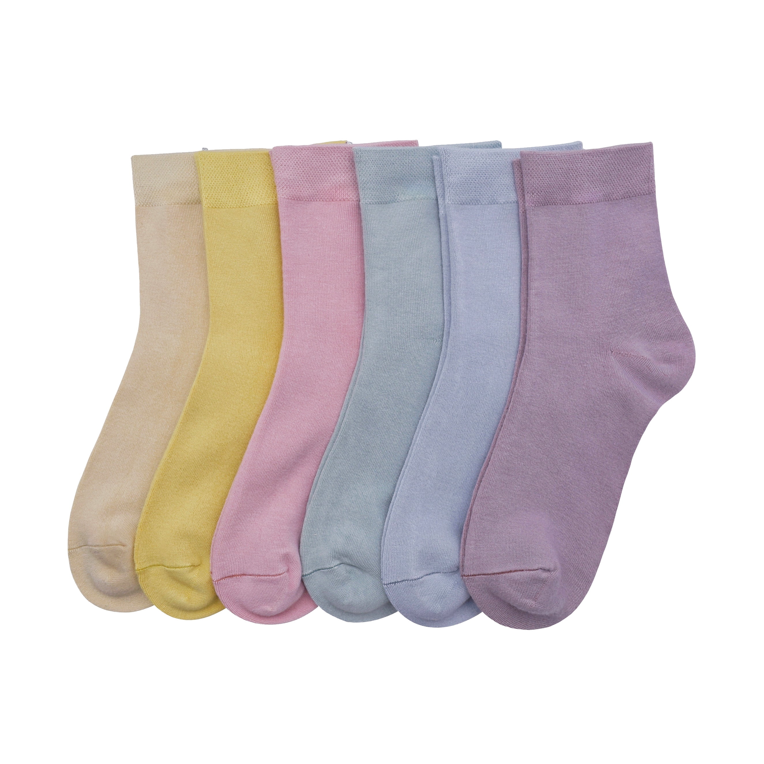 Women Thin Socks Bamboo Ankle Silky Quarter Anti Odor Casual Summer Socks 6 Pairs (Assorted 5, US Size 8-11)