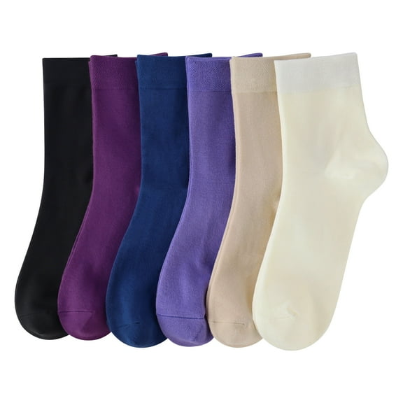 Women Thin Socks Bamboo Ankle Silky Quarter Anti Odor Casual Summer Socks 6 Pairs (as1, numeric, numeric_8, numeric_11, regular, regular, Assorted7)