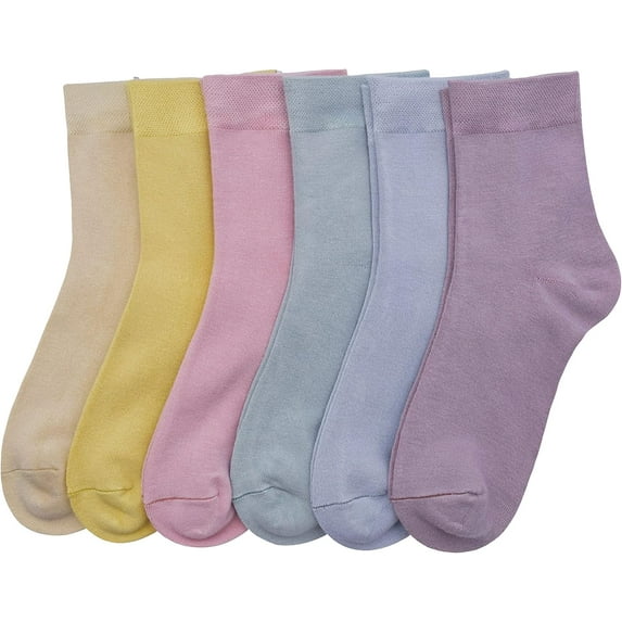 Women Thin Socks Rayon Bamboo Ankle Silky Quarter Anti Odor Casual Summer Socks 6 Pairs