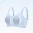 thumbnail image 1 of Women Thin Wireless Bra Seamless Padded Comfortable Stretch Sleep Bralette Plus Size Adjustable Strap Soft Smoothing Everyday Bras T Shirt Bra Padded Light Blue M, 1 of 9