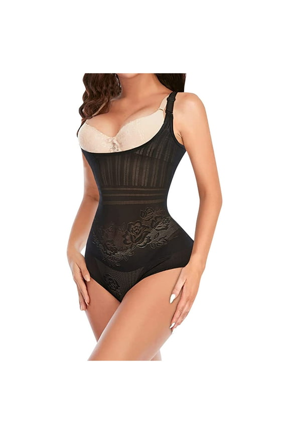 Women Thong Shapewear Bodysuit for Women Tummy Control Open Bust Body Shaper Compression Fajas Waist Trainer Corset Rompers