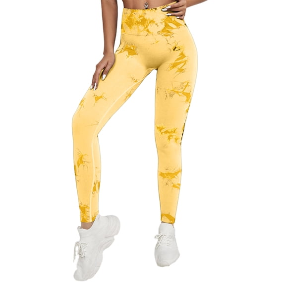 Women Tie Dye High Waisted Butt Lifting Leggings Tummy Control Squat Proof Yoga Pants Soft Stretch Workout Running Athletic Gym Pants for Women
