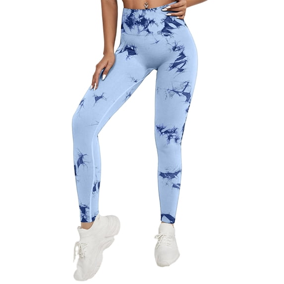 Women Tie Dye High Waisted Butt Lifting Leggings Tummy Control Squat Proof Yoga Pants Soft Stretch Workout Running Athletic Gym Pants for Women