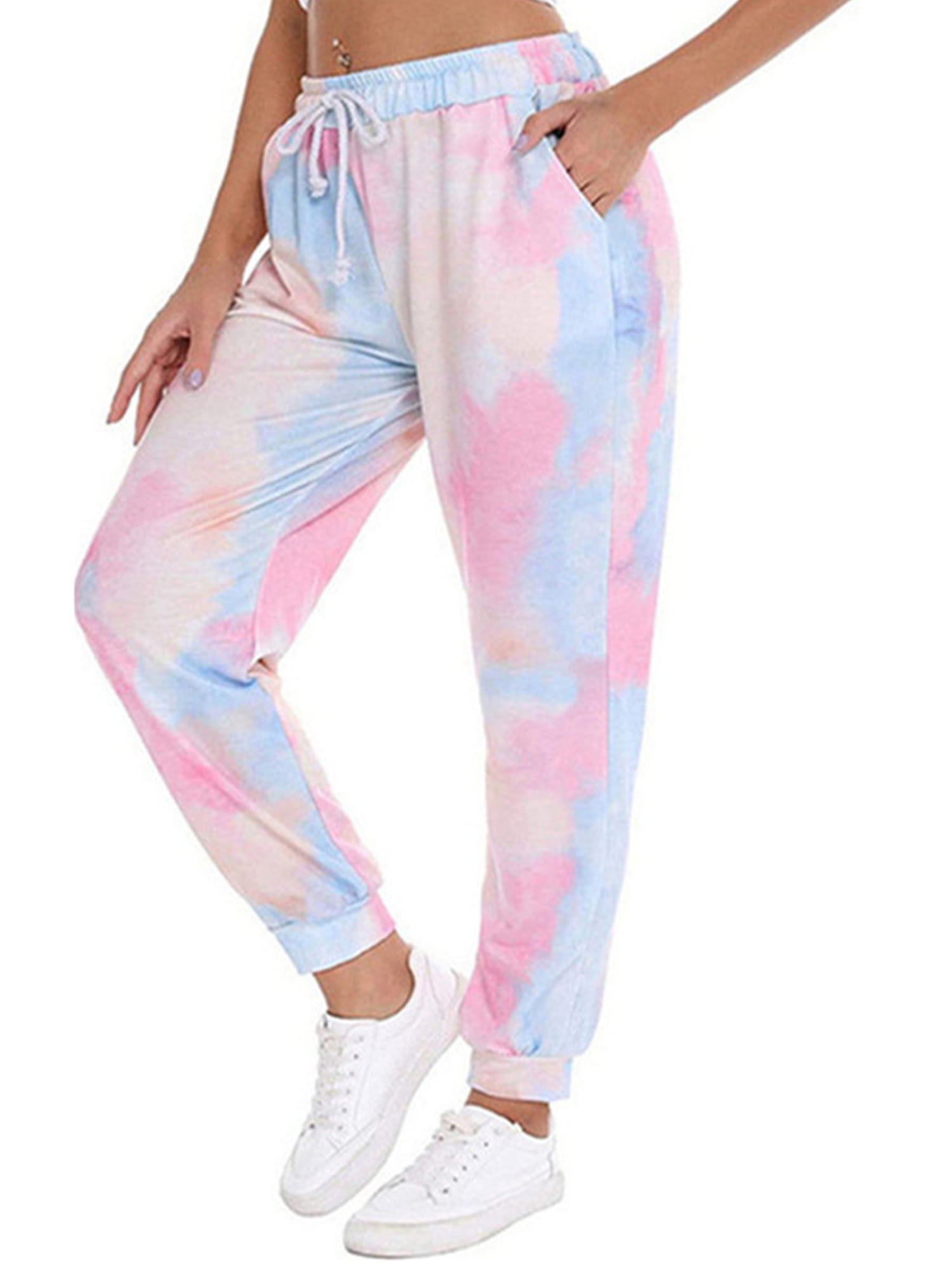 Drawstring waist tie dye sweatpants hotsell