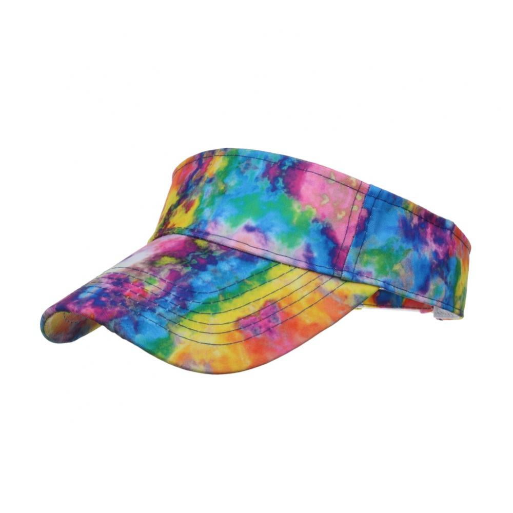 Women TieDye Visor Caps for Hiking Cap Travel Cap Running Cap Sports