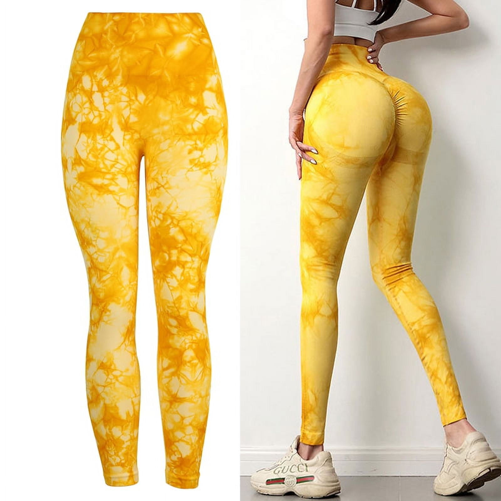 Buy Yellow Leggings for Women by Chkokko Online | Ajio.com